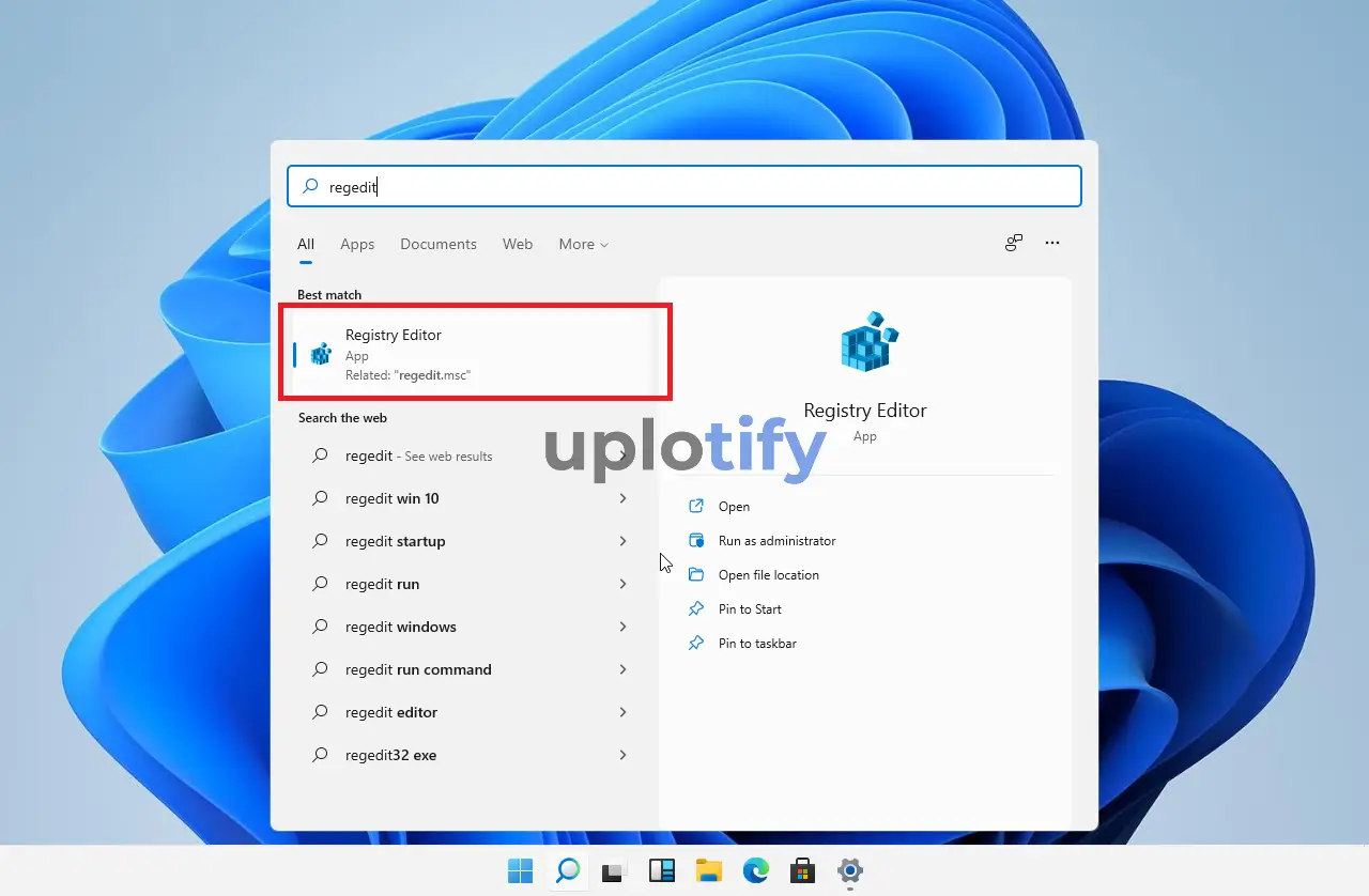 Registry Editor di Windows 11