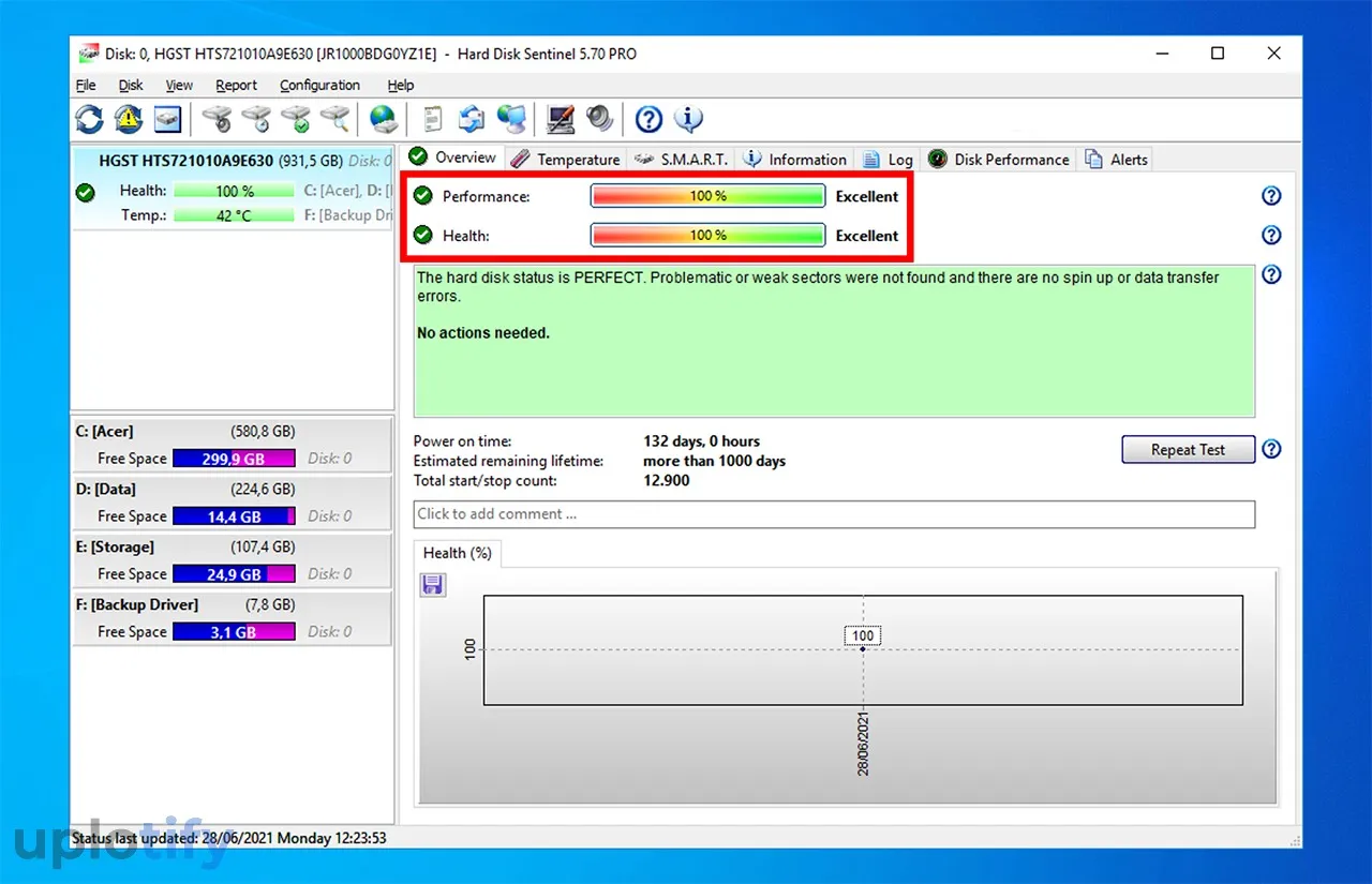 Cek Kondisi Harddisk di HDSentinel