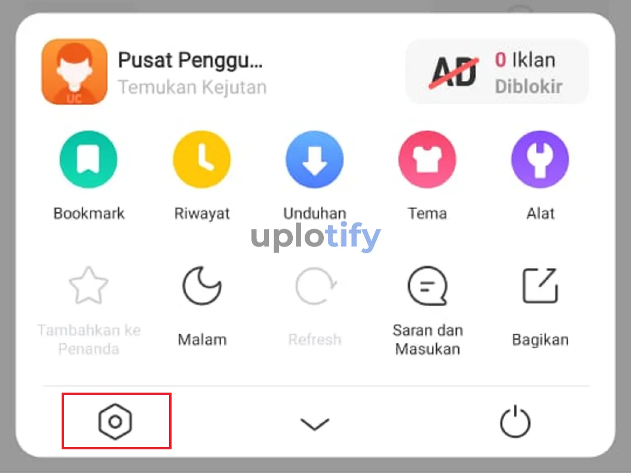 Buka Setting UCBrowser