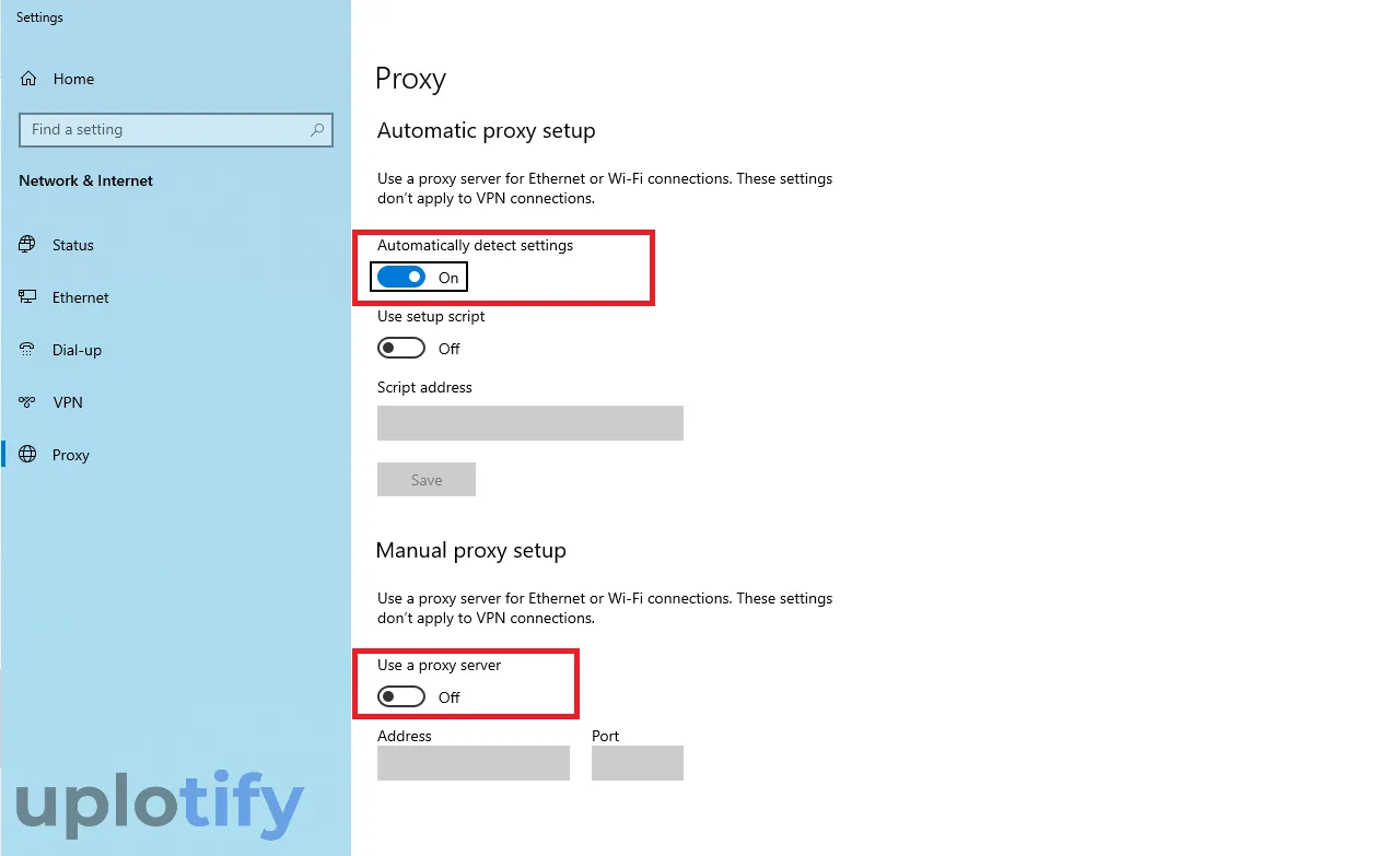 Opsi Manual Proxy