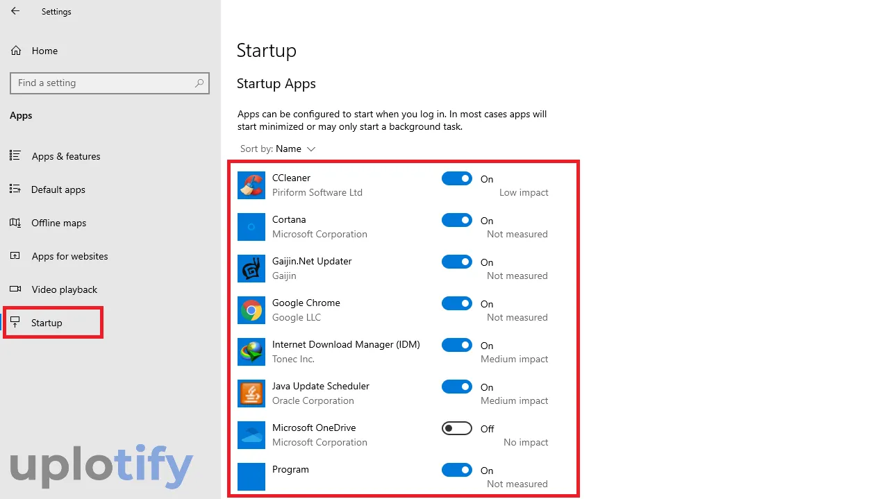 Setting Program Startup di Windows 10