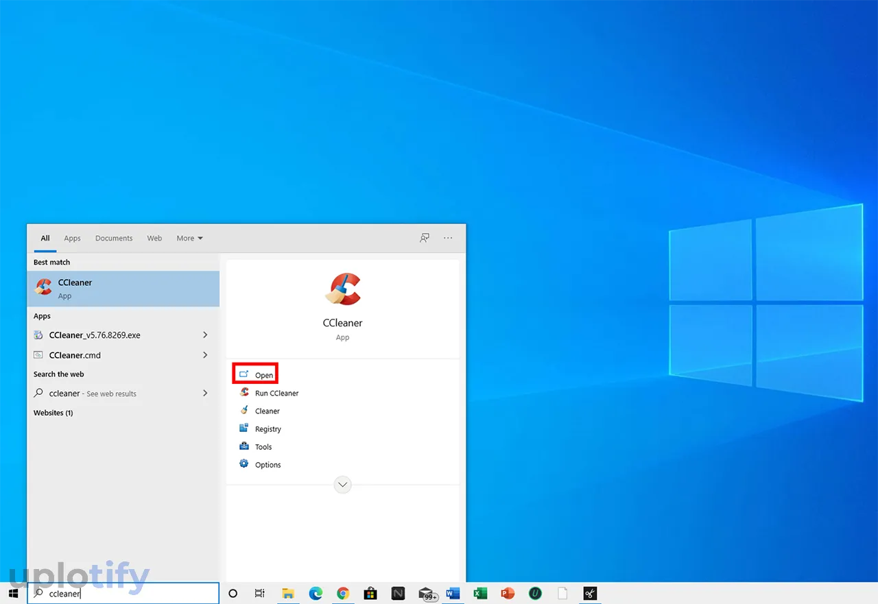 Jalankan Aplikasi CCleaner