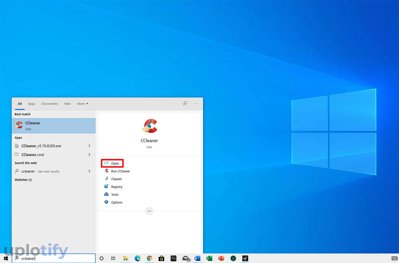 Jalankan Aplikasi CCleaner