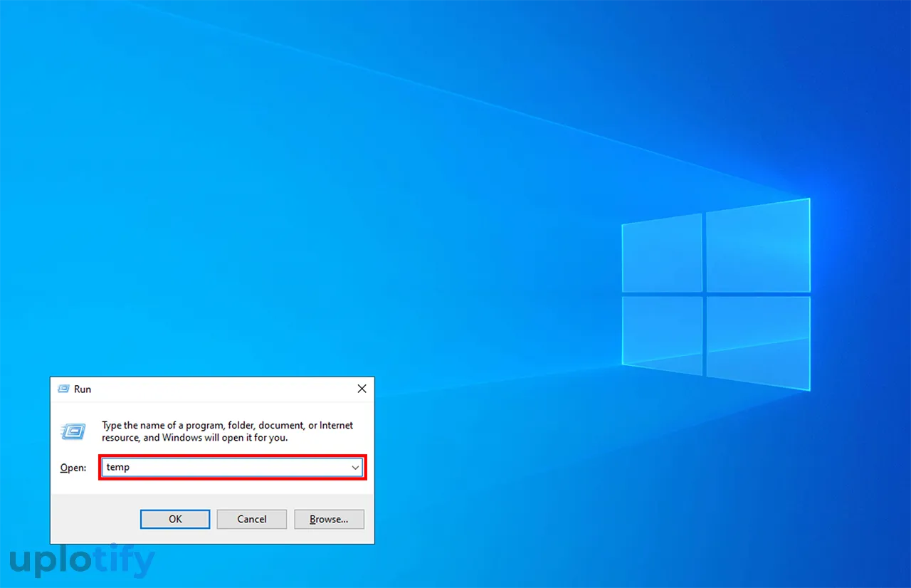 Buka Folder Windows Temp