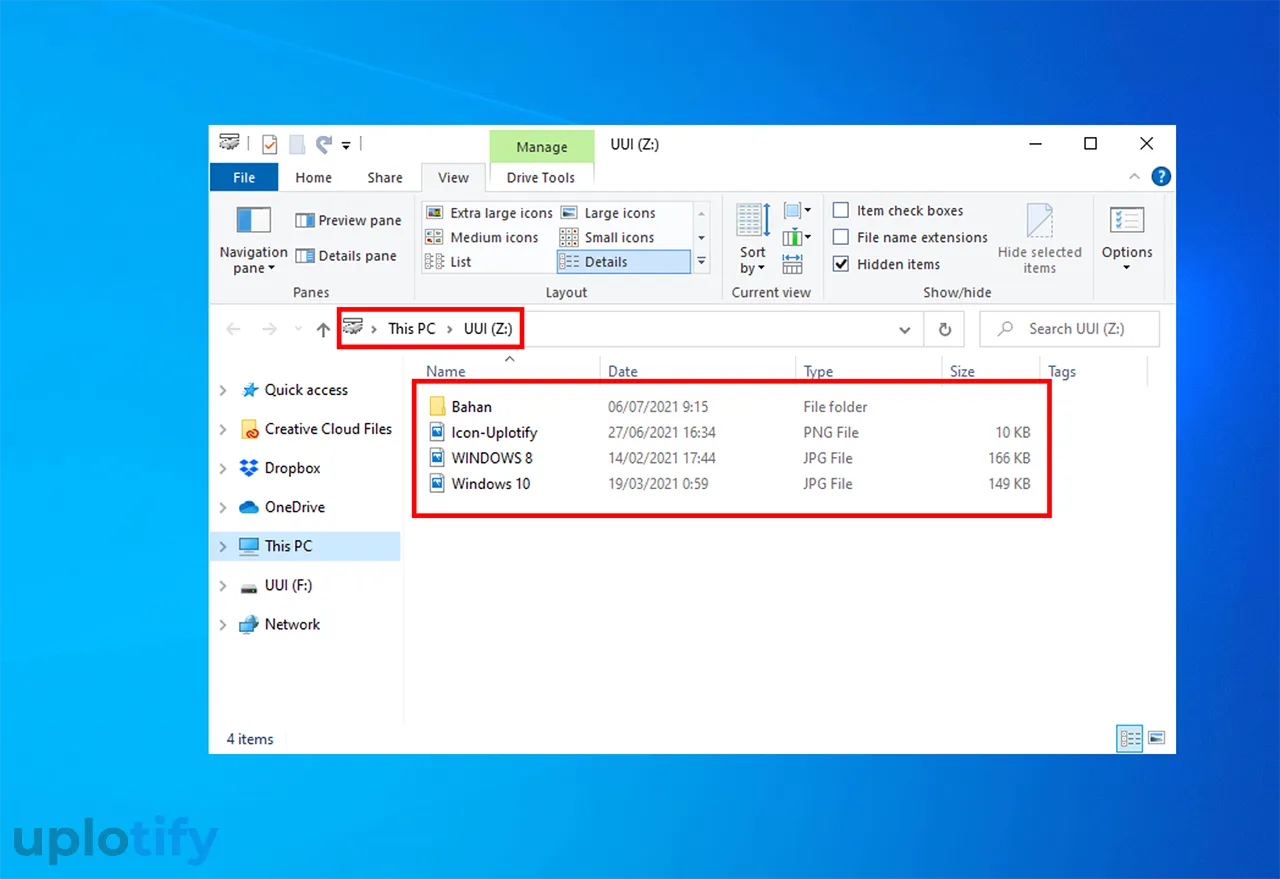 Cek File di File Explorer