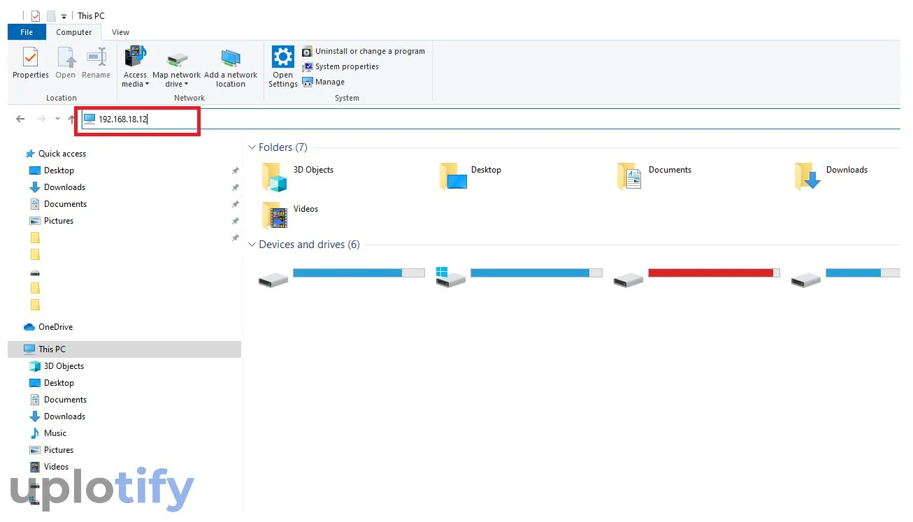 Tulis IP di Explorer