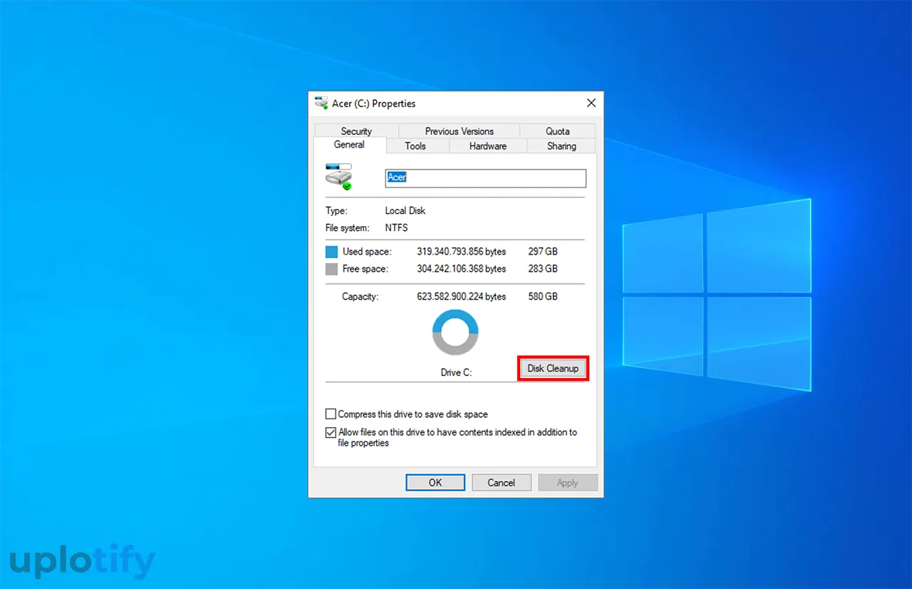 Buka Fitur Disk Cleanup