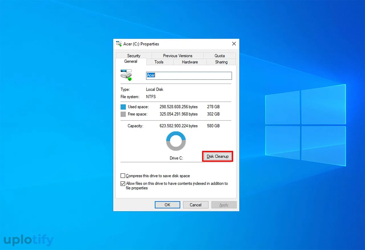 Buka Fitur Disk Cleanup