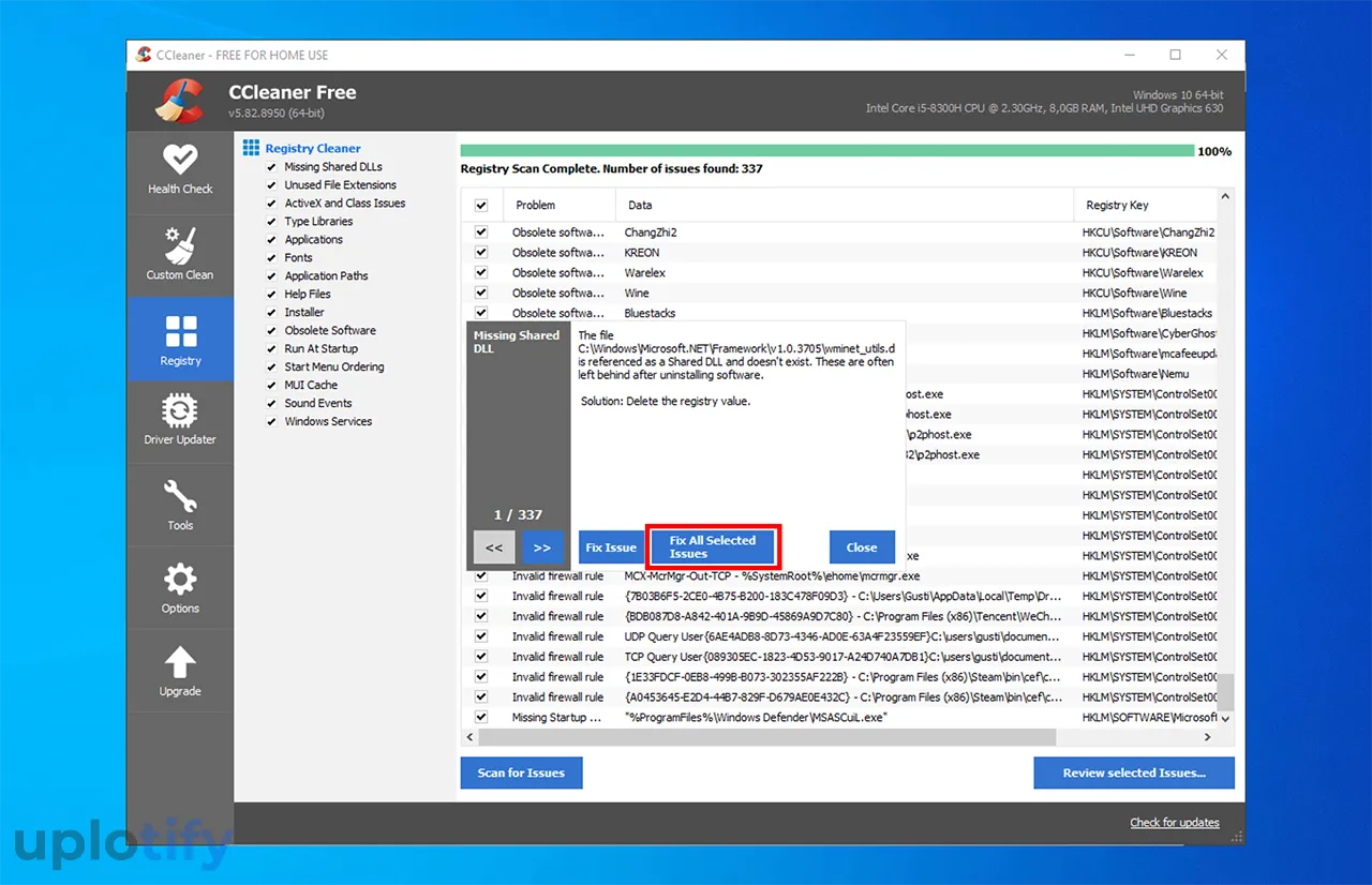 Bersihkan Registry Lewat CCleaner