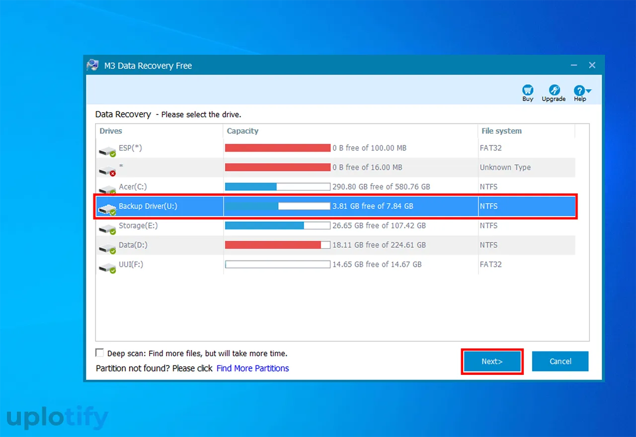 Tentukan Harddisk yang Akan Direcovery