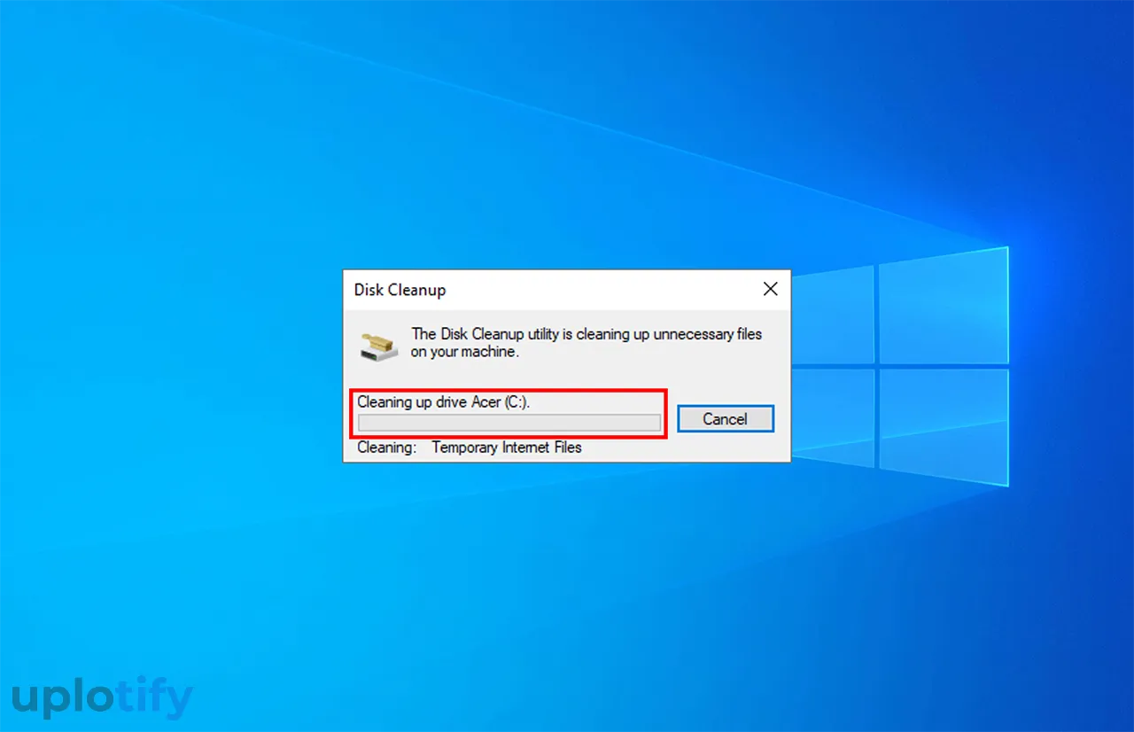 Proses Hapus File Disk Cleanup