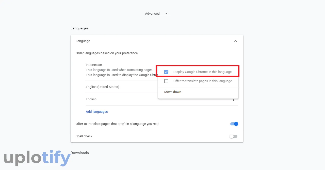 Setting Display di Chrome