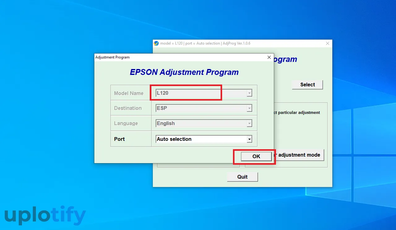 Atur Model Jadi Epson L120