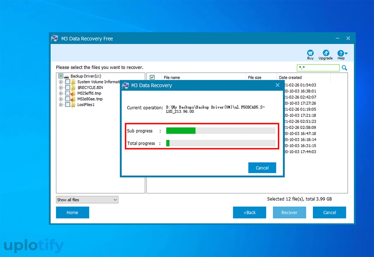 Proses Recovery di M3 Data Recovery
