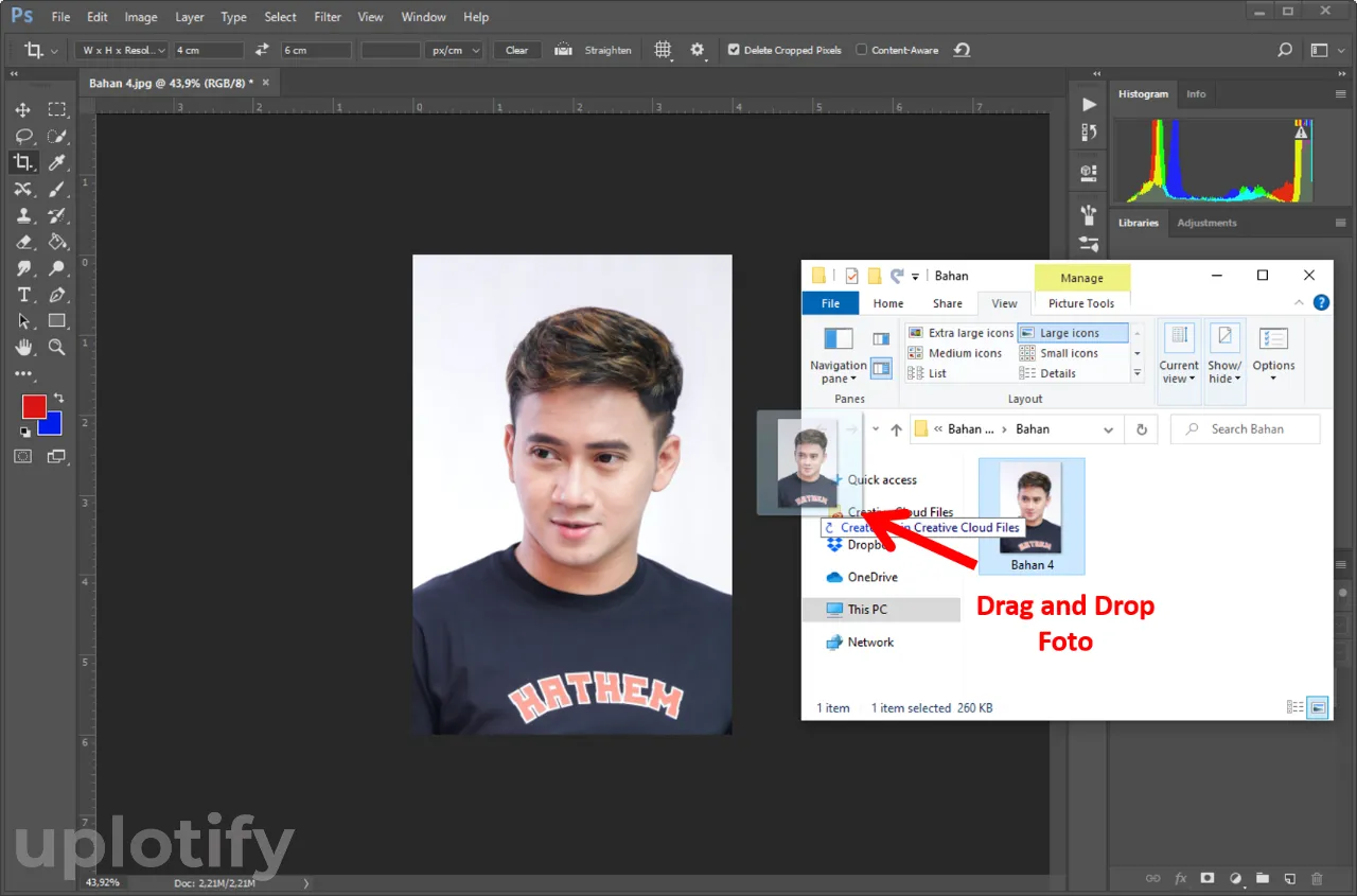 Upload Foto ke Photoshop