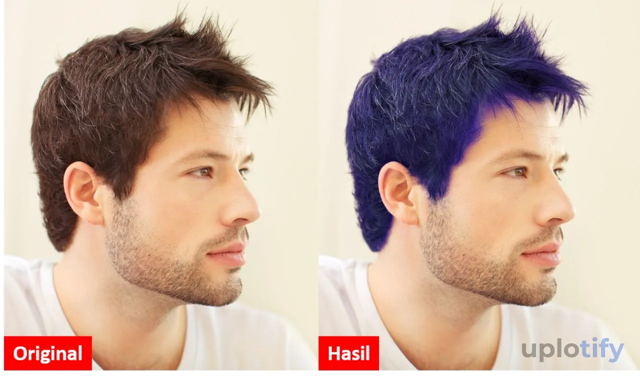 Rambut yang Berhasil Diganti di Photoshop