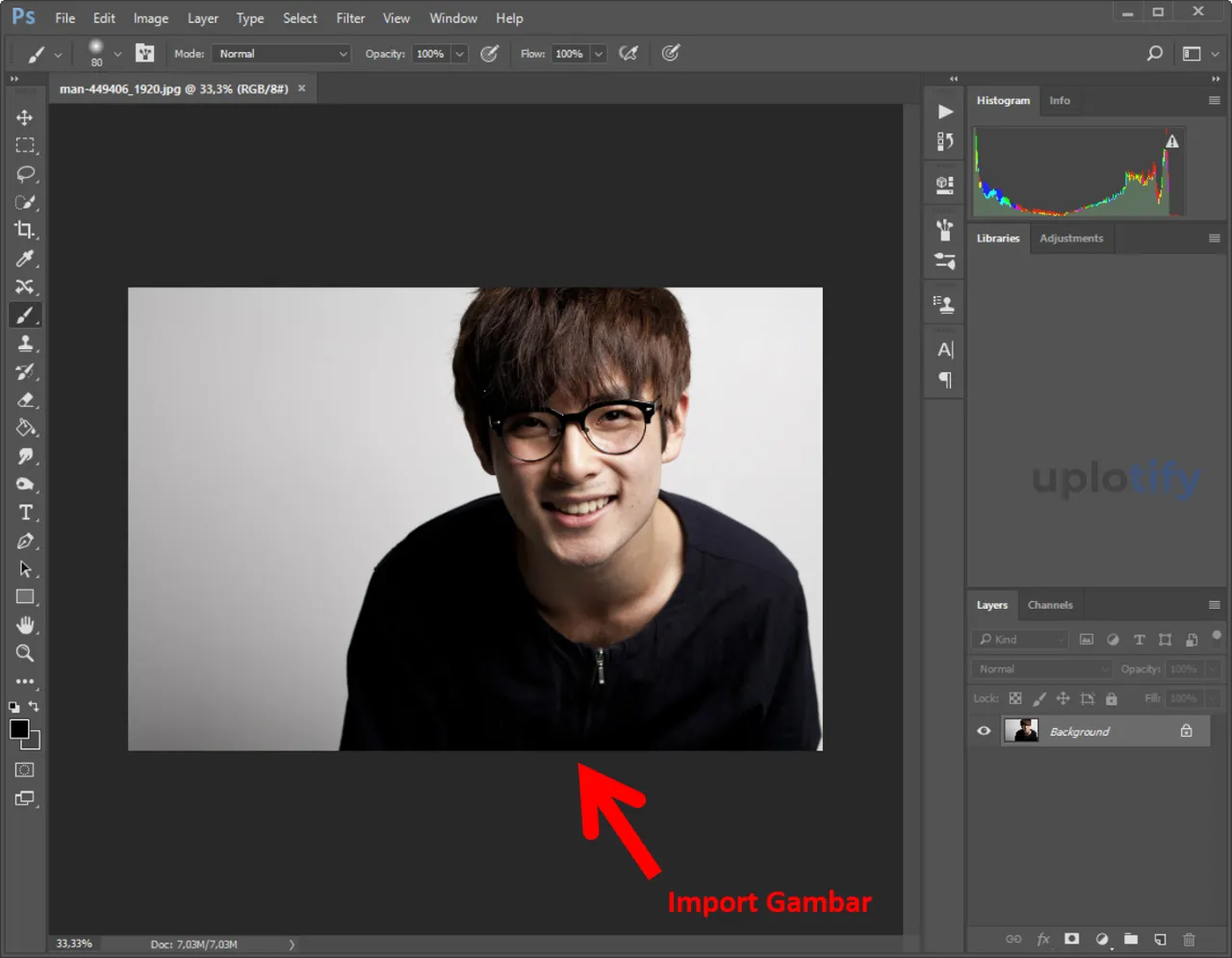 Import Foto ke Photoshop