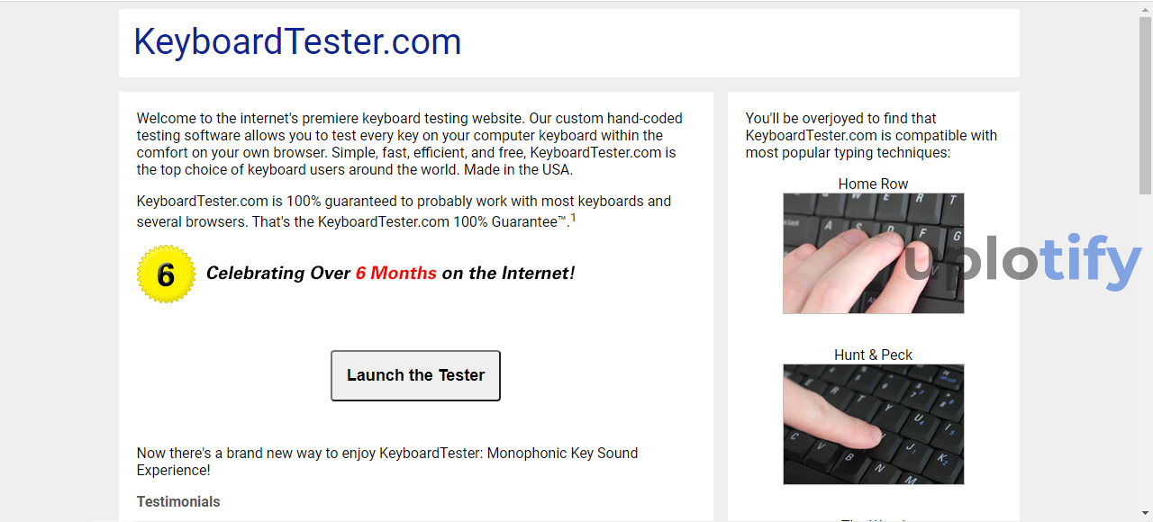 Keyboardtester Website