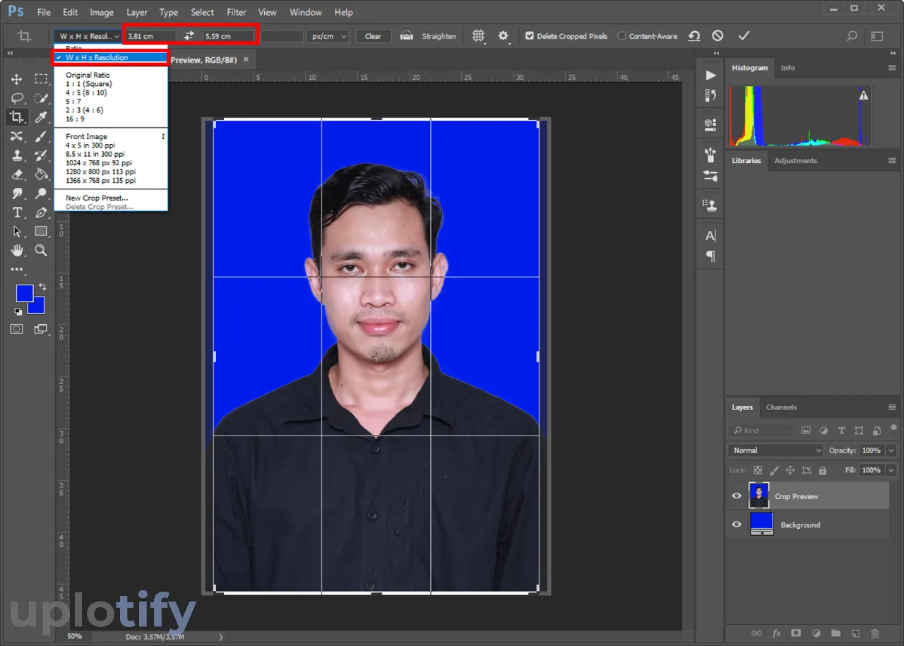 Sesuaikan Ukuran Foto di Photoshop