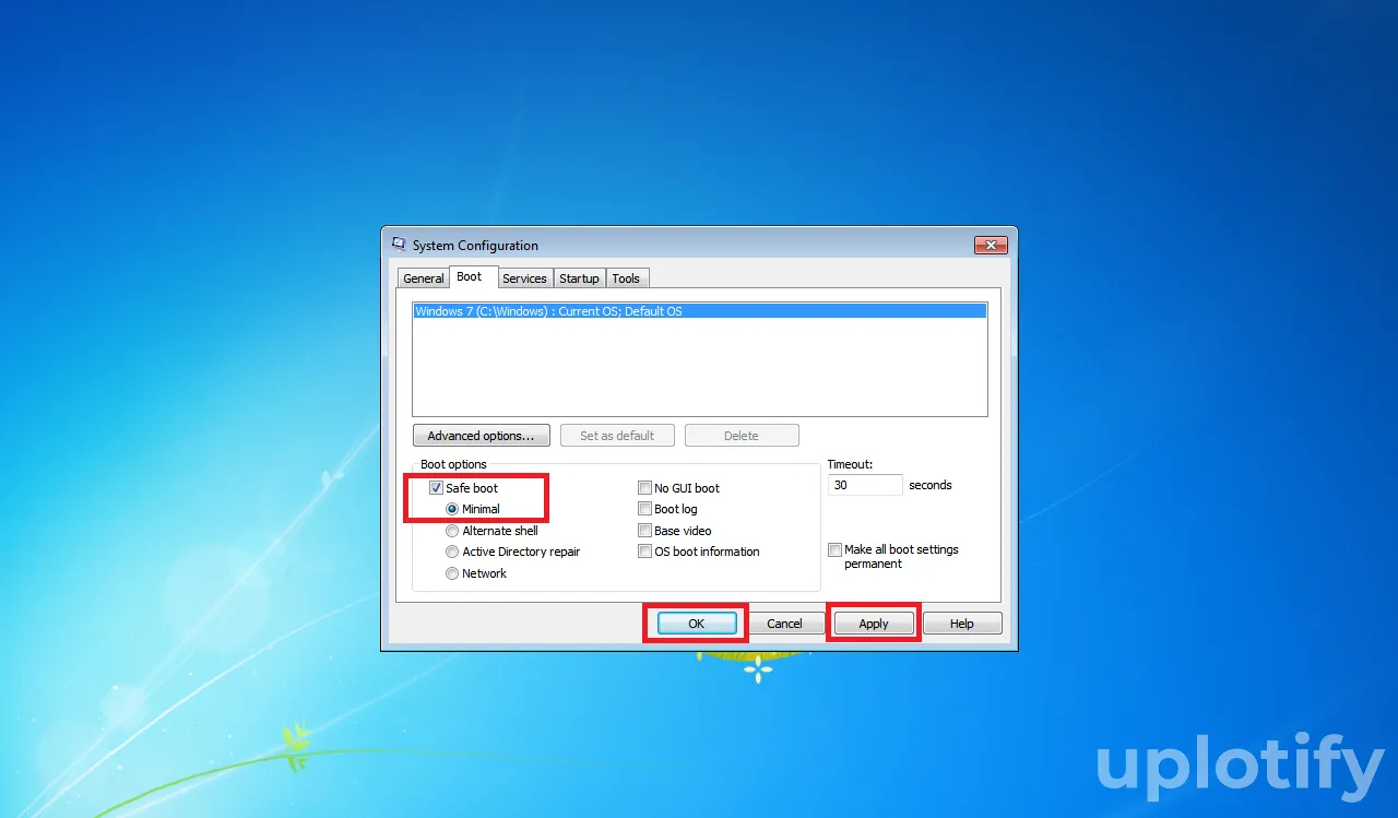 Atur Safe Boot di System Configuration