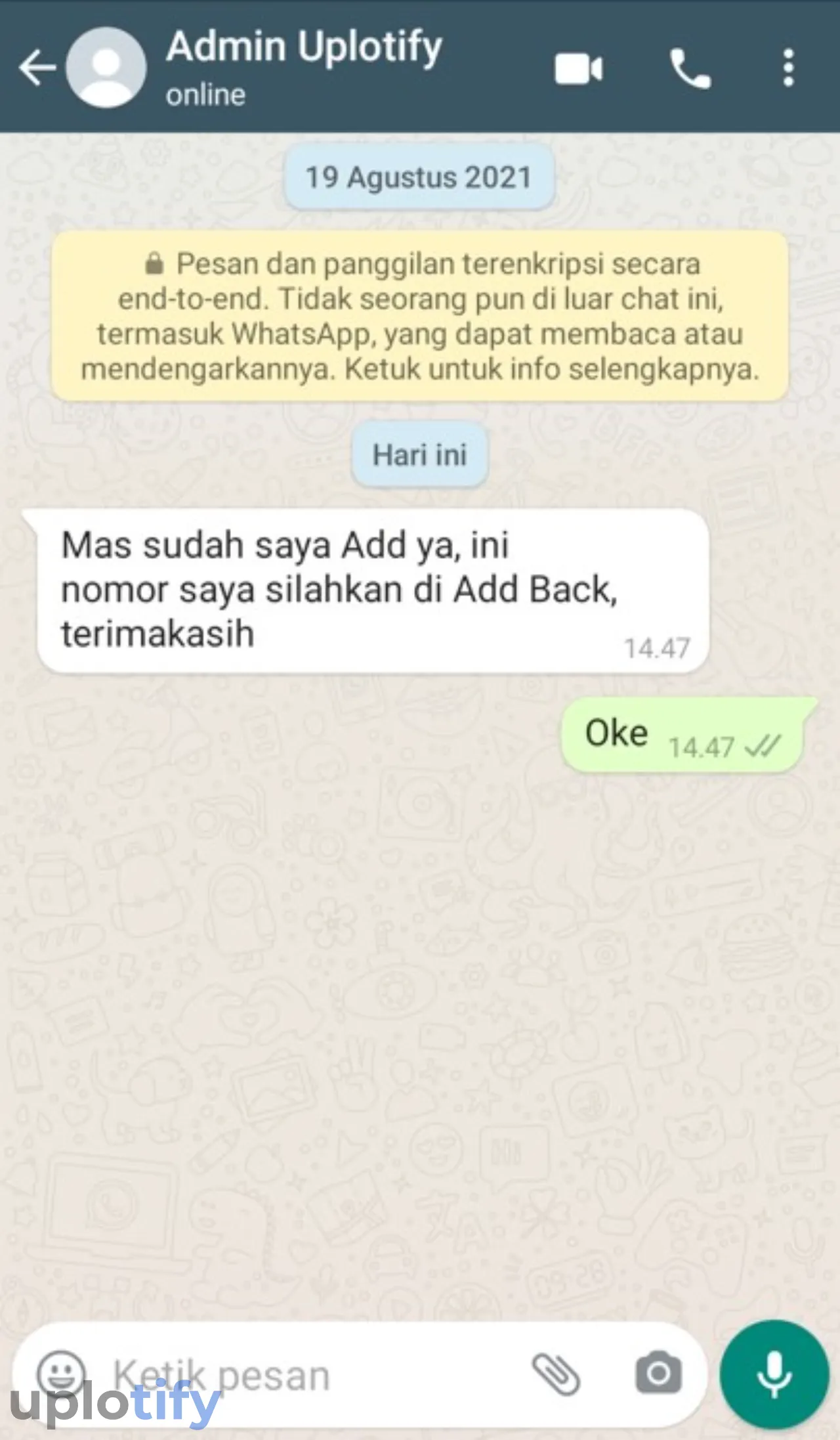 Istilah ADD WhatsApp