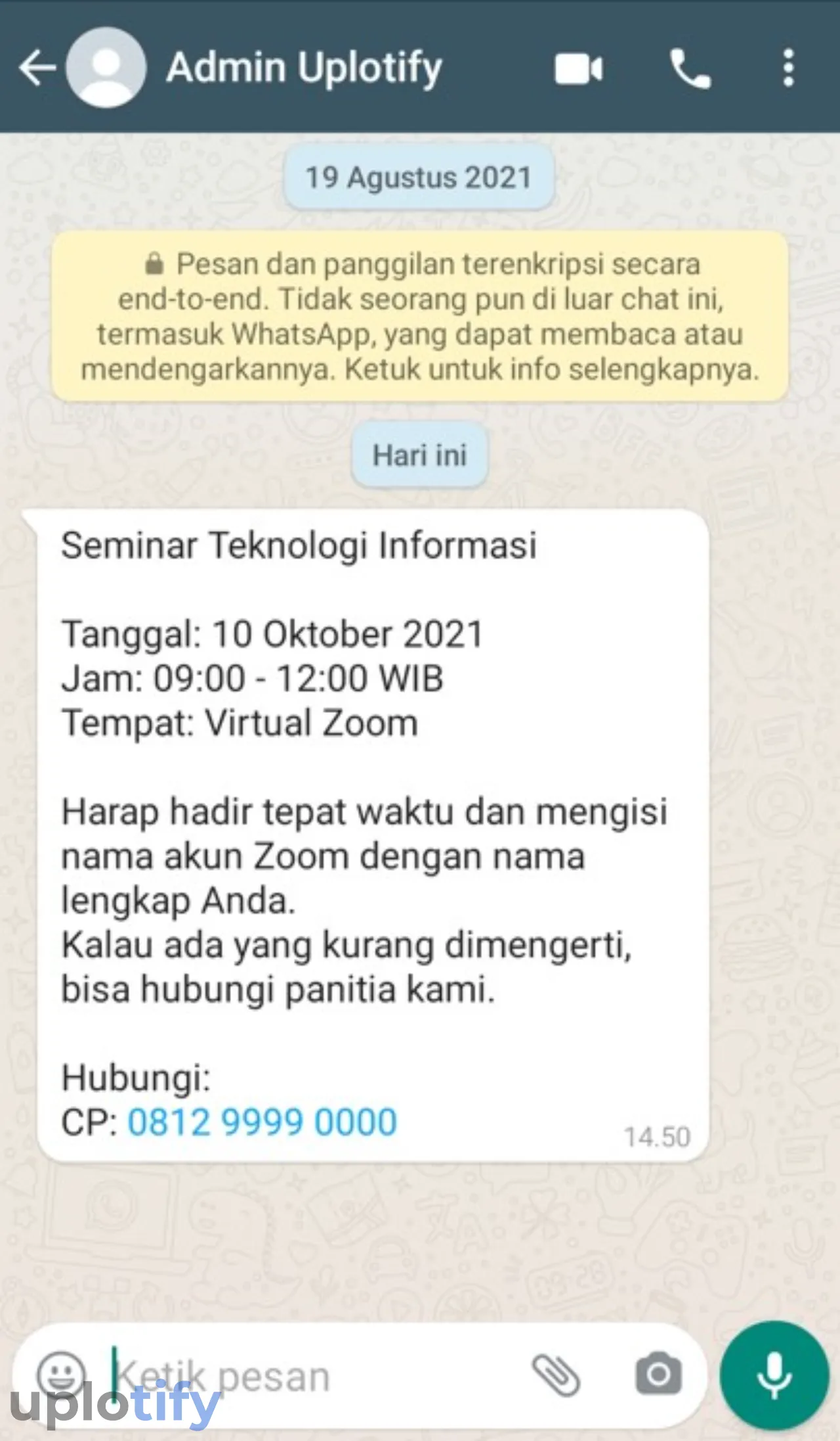 Istilah CP WhatsApp