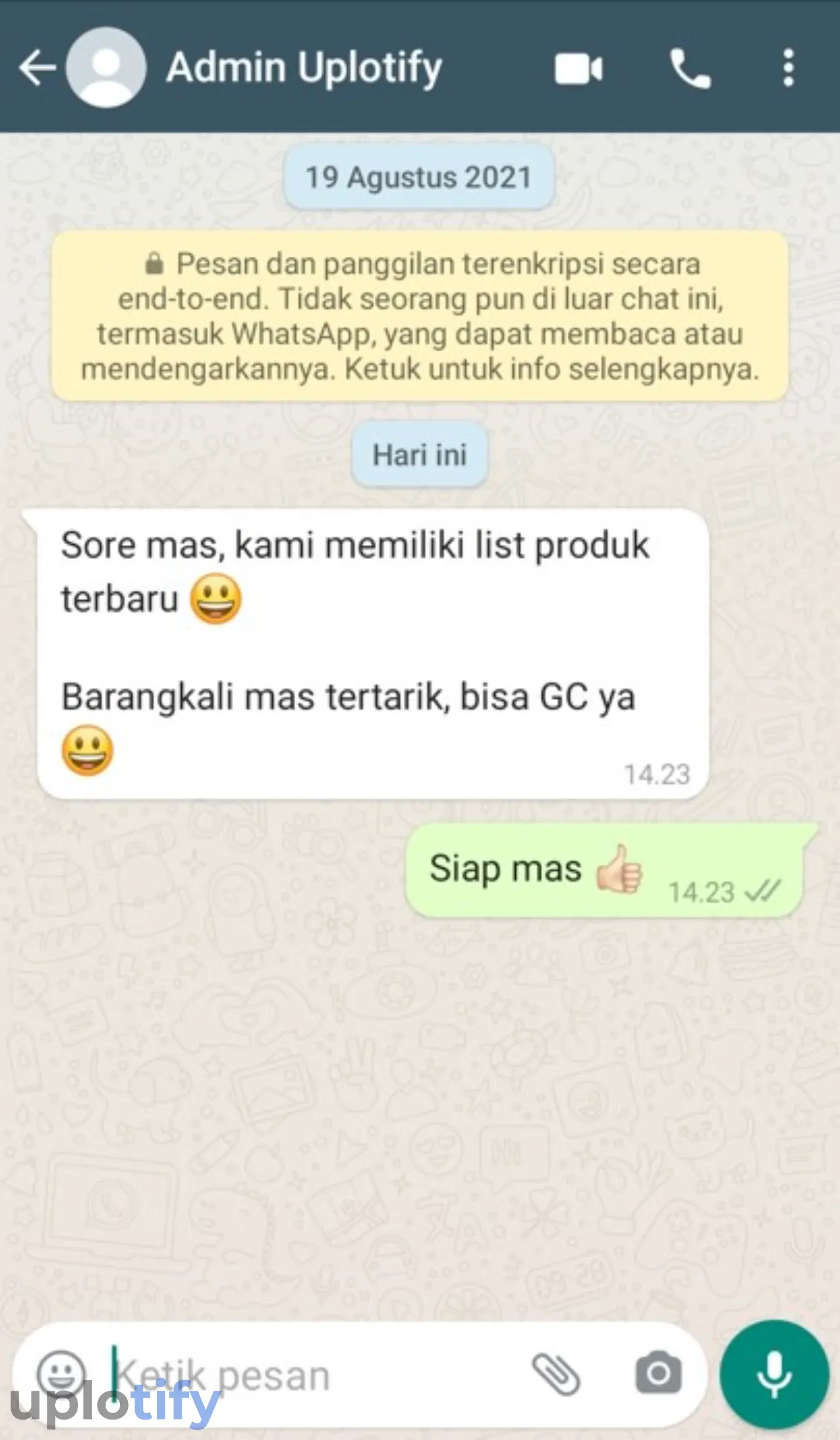 Istilah GC WhatsApp