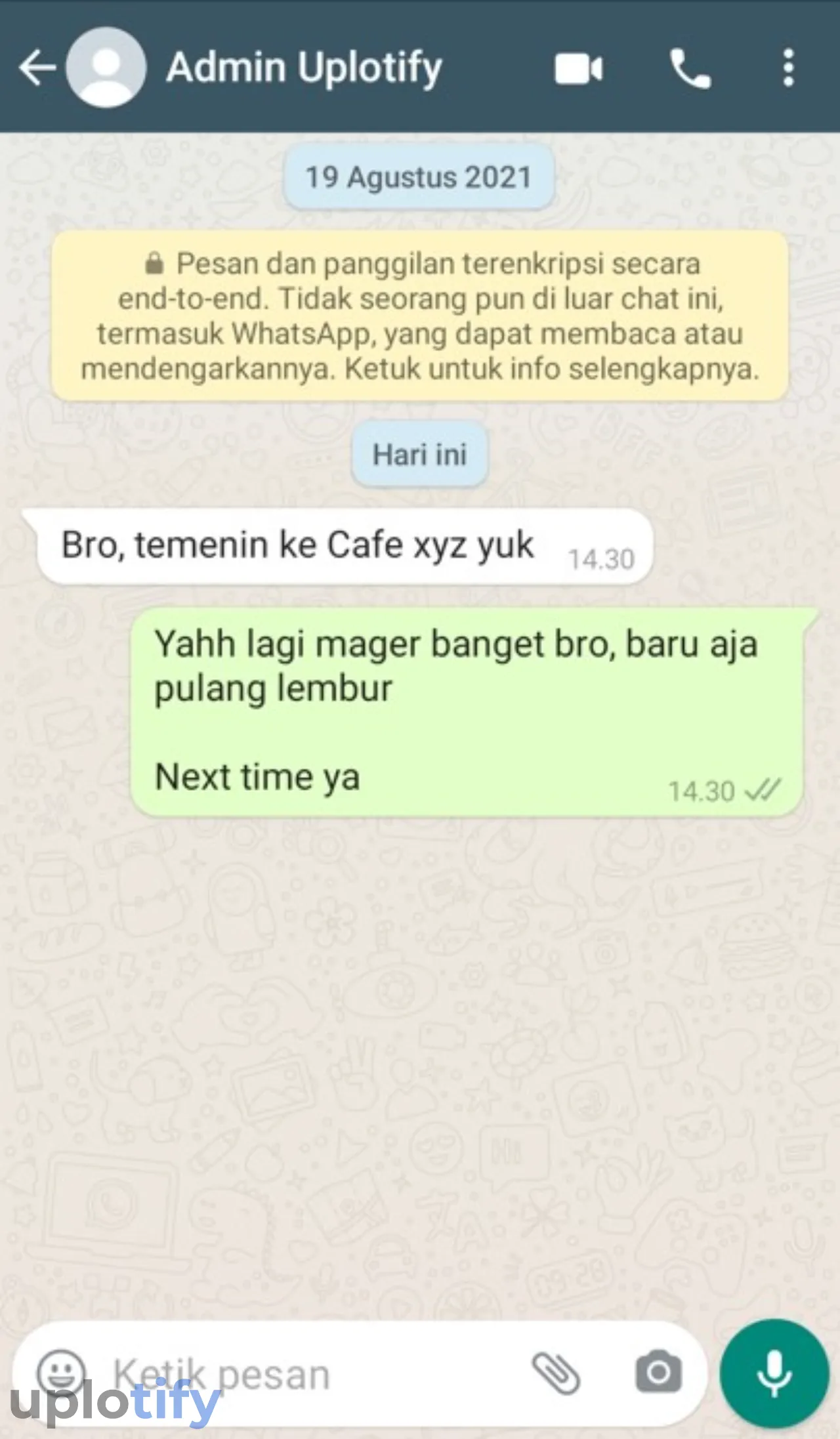 Istilah Mager WhatsApp