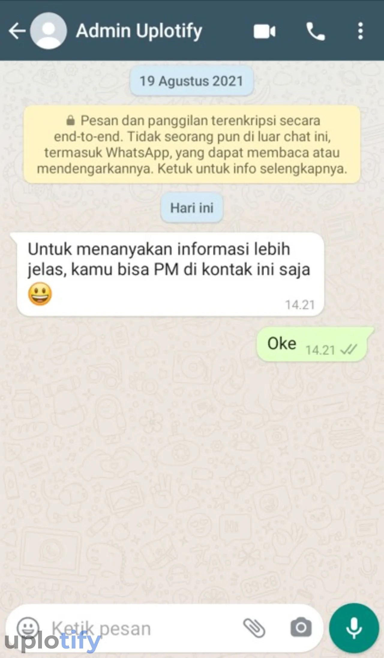 Istilah PM WhatsApp