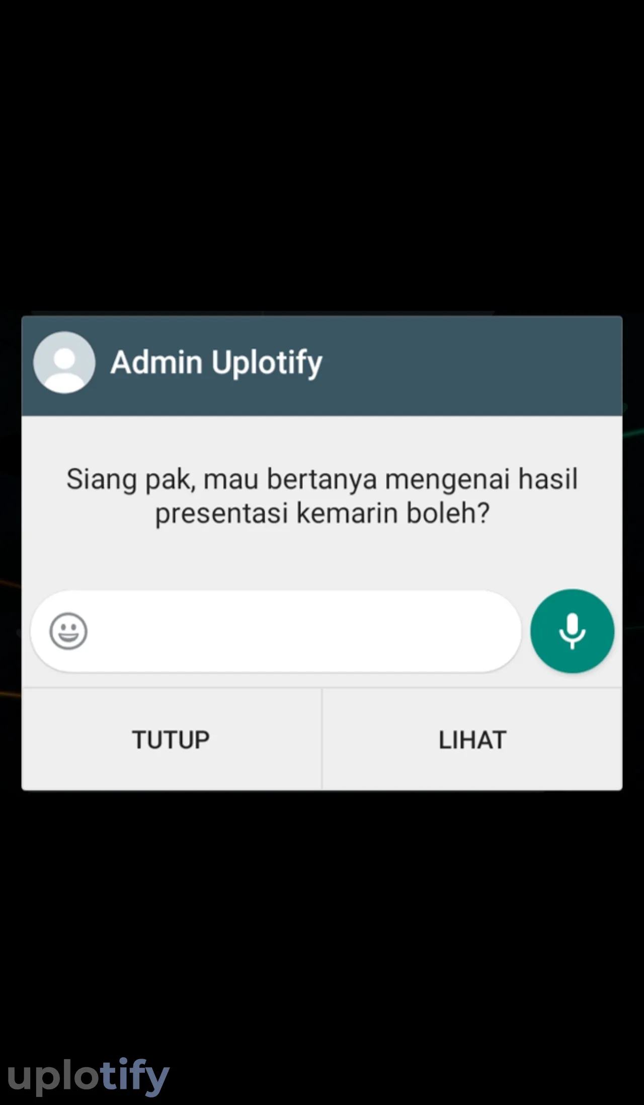 Istilah Pop Up WhatsApp