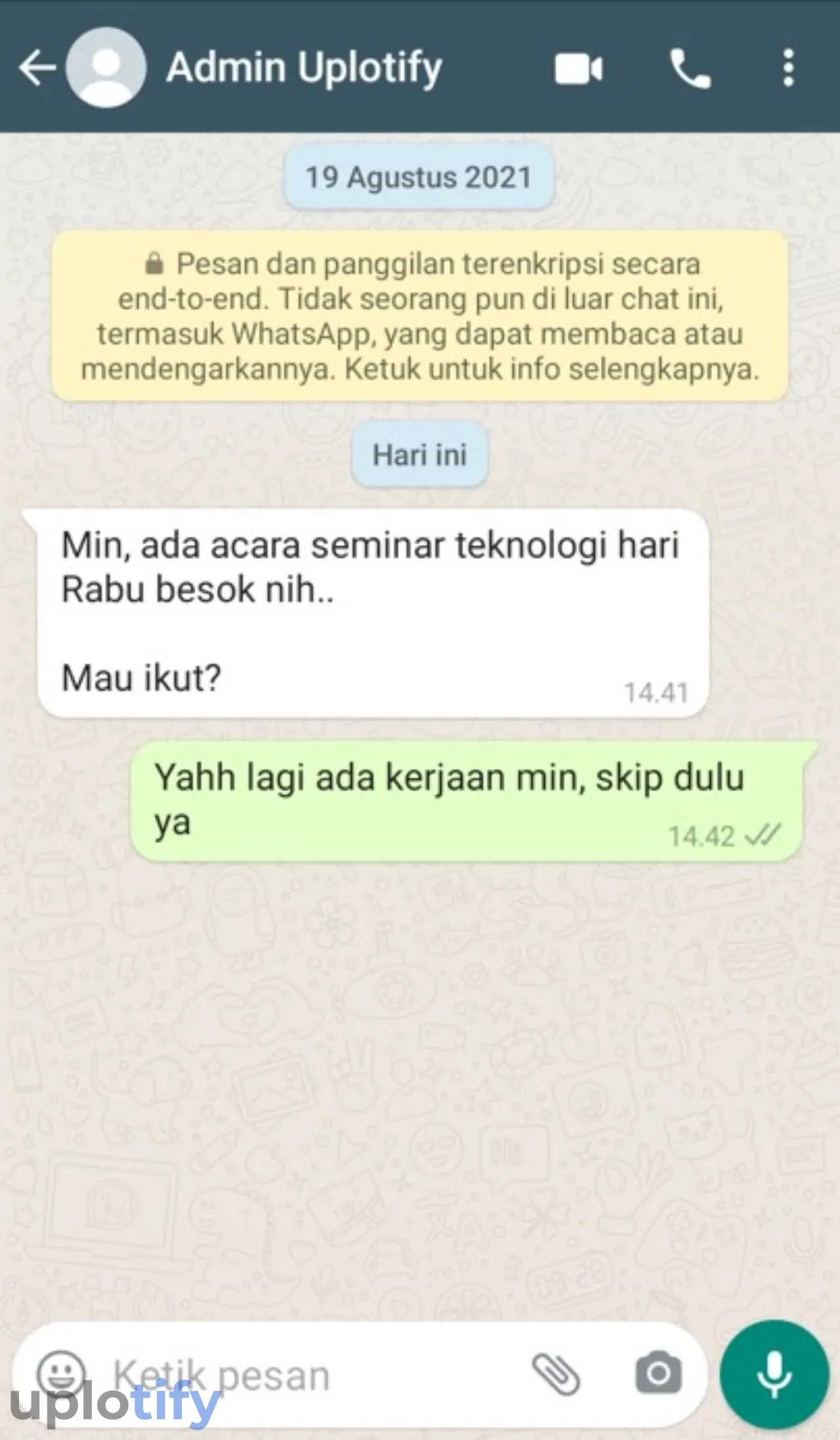 Istilah Skip WhatsApp