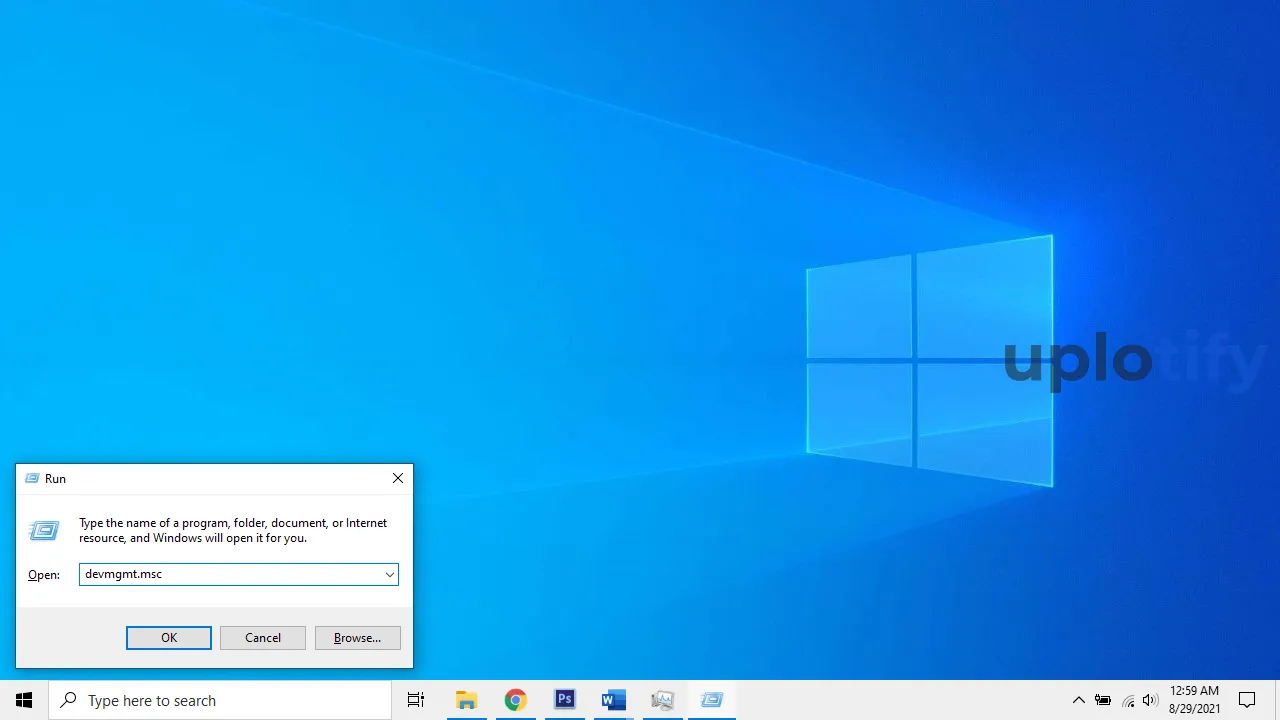 Ketikkan Perintah Pada Windows Run