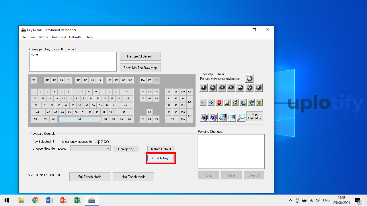 Klik Disable Key Keyboard