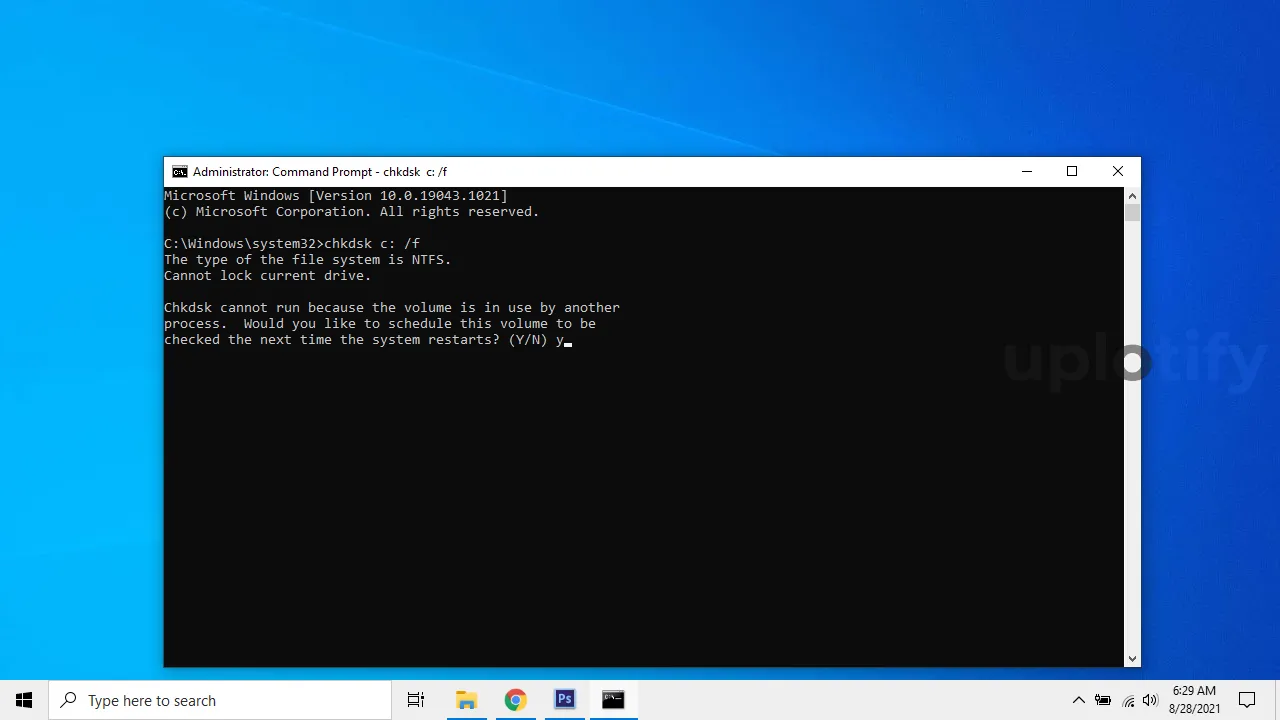 Ketikkan Perintah Pada Jendela Command Prompt