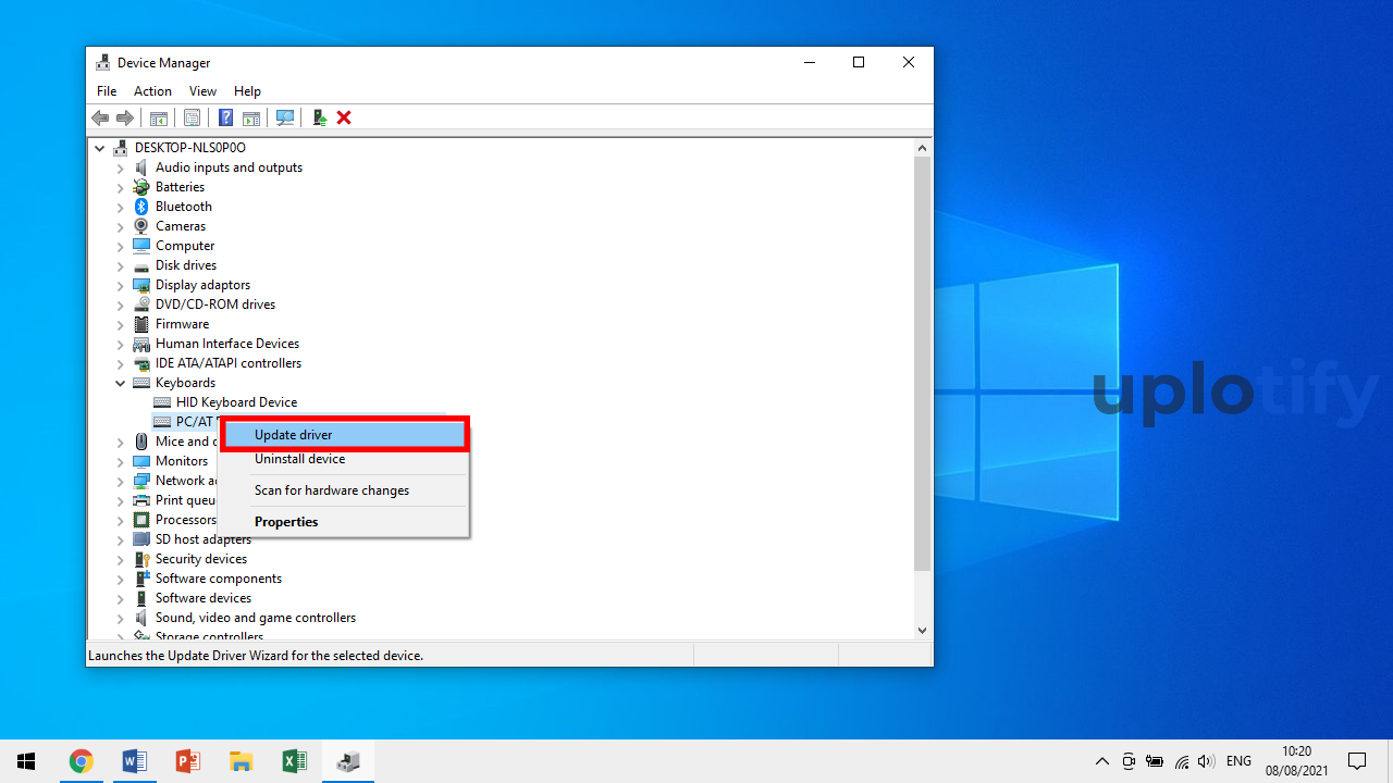 Klik Update Driver Pada Device Manager