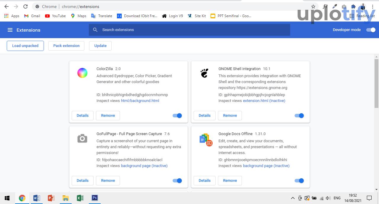 Modul yang Sudah Terpasang di Chrome