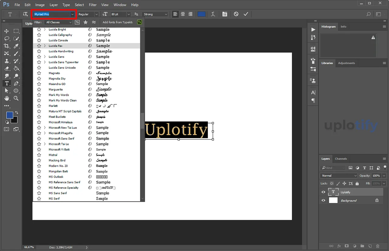 Ubah Font Melalui Menu Font Style