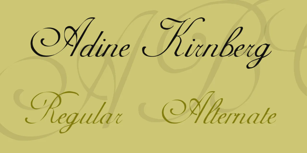 Font Sertifikat Adine Kirnberg Font Family