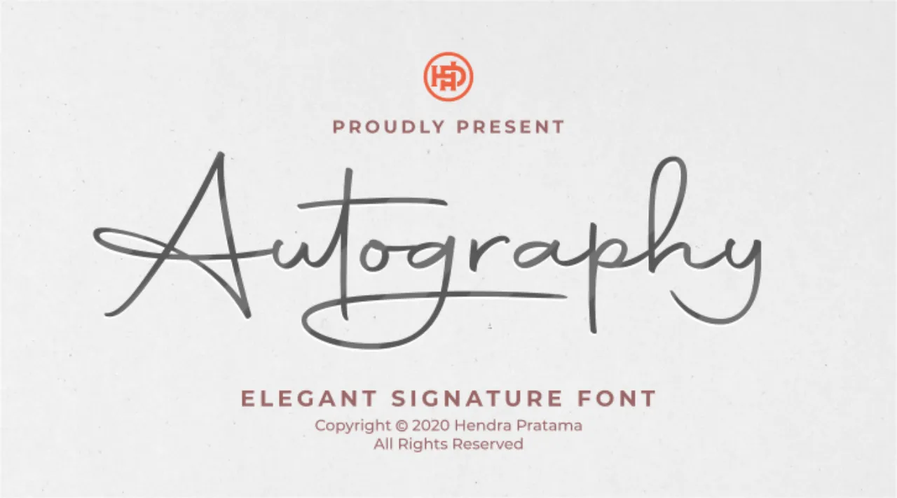 Font Autography Signature