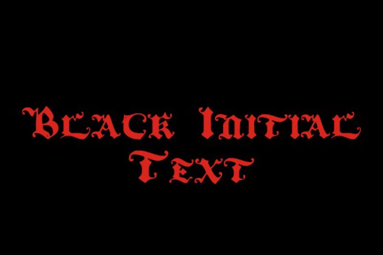 Font Sertifikat Black Initial Text