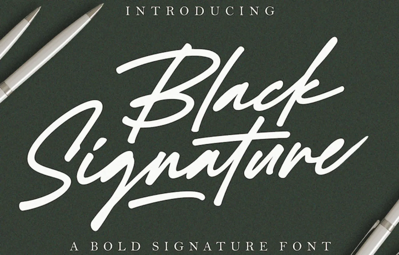Font Black Signature