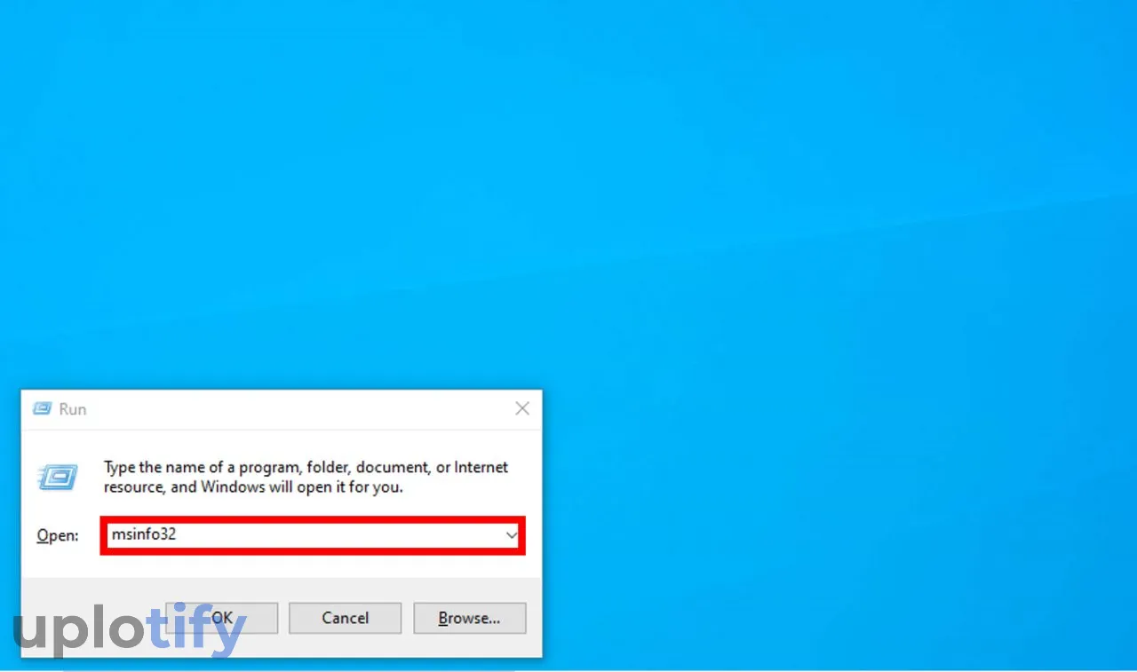 Jalankan MSInfo32 di Windows Run