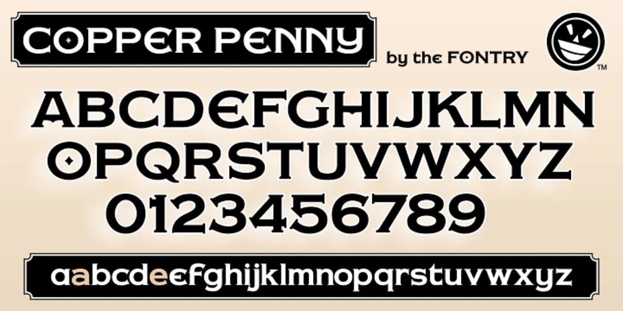 Font Sertifikat Copper Penny DTP