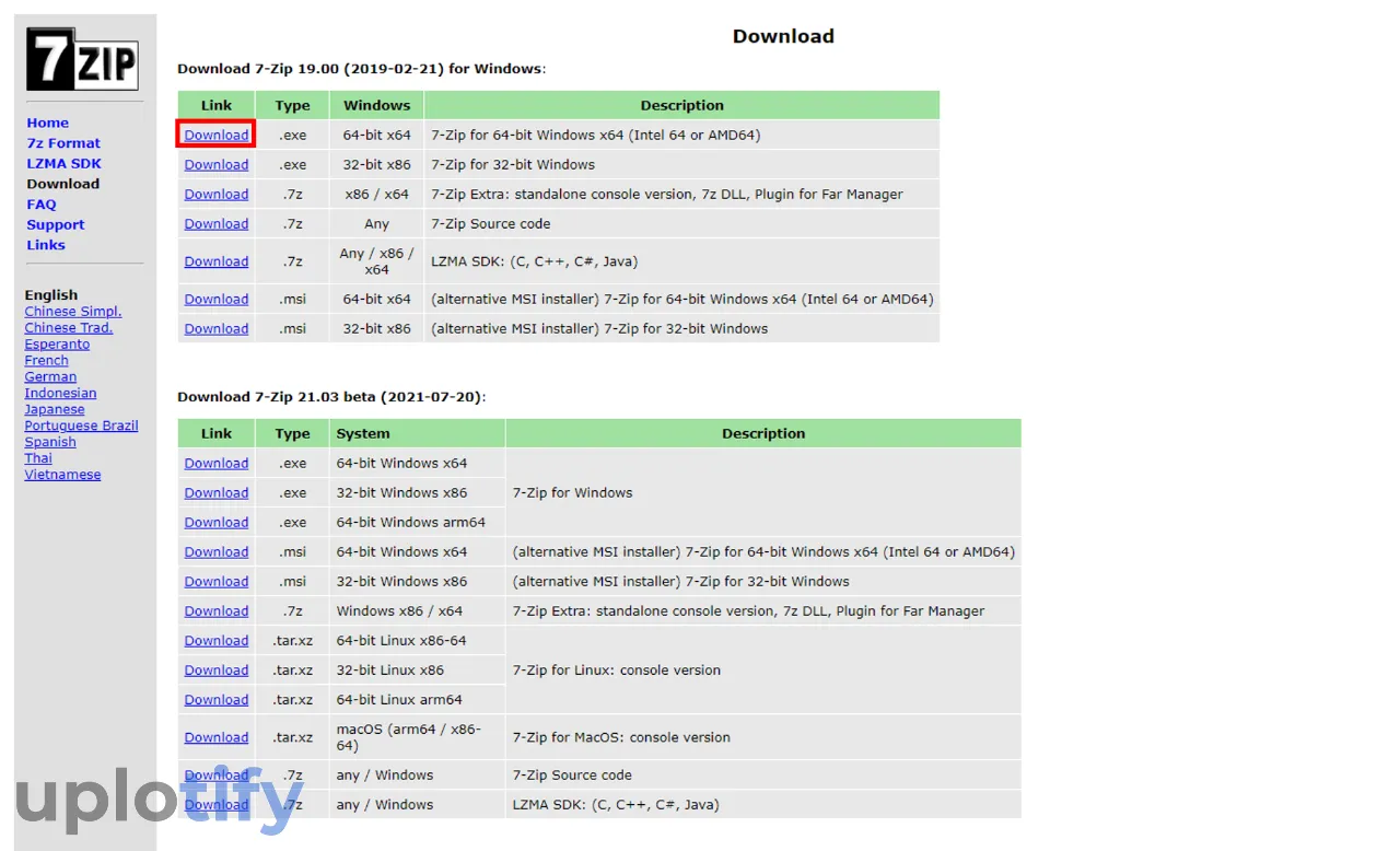 Unduh Aplikasi 7Zip