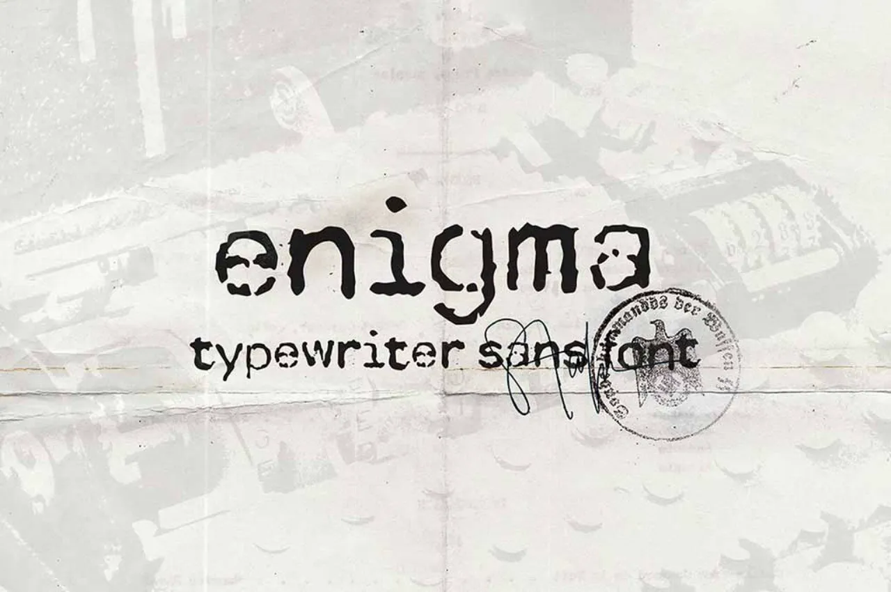 Font Mesin Ketik Enigma Typewriter Sans