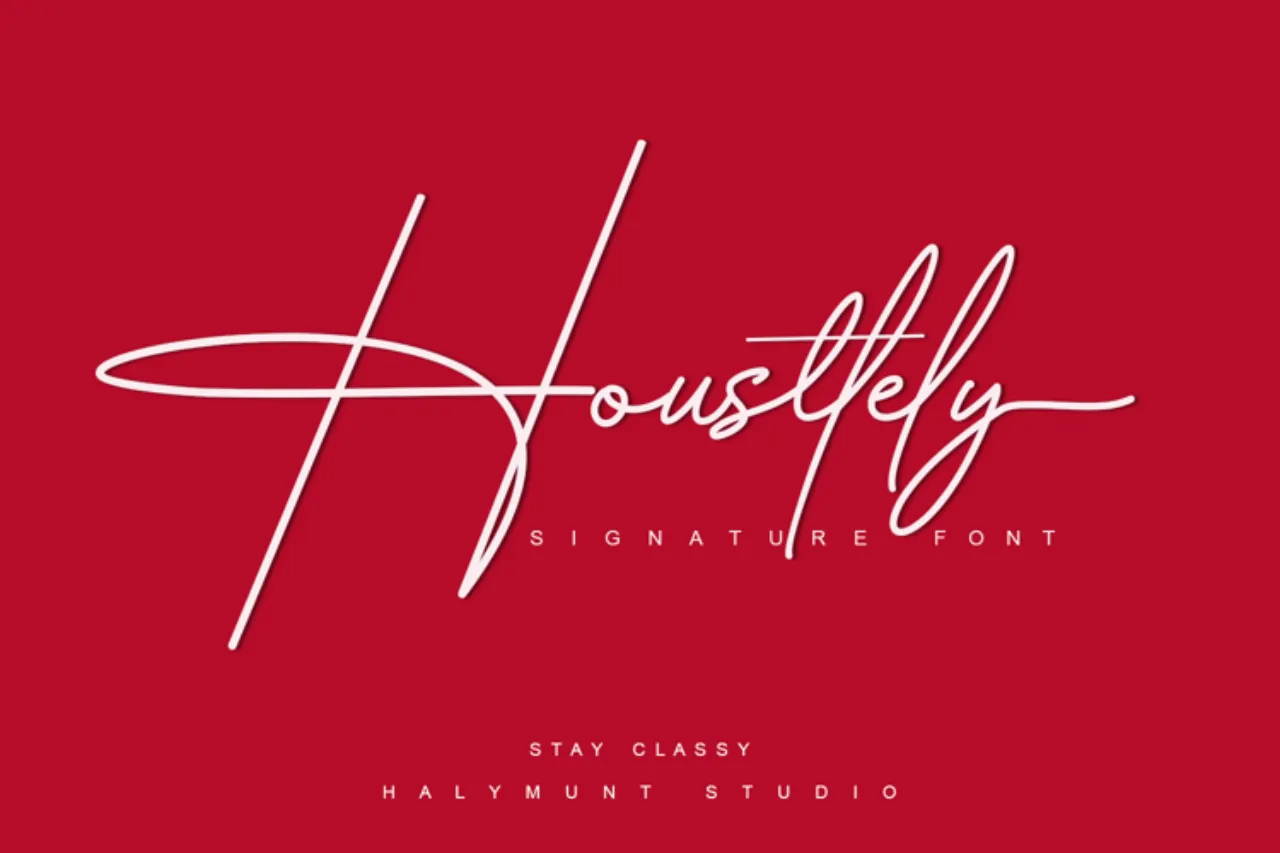 Font Housltely Signature