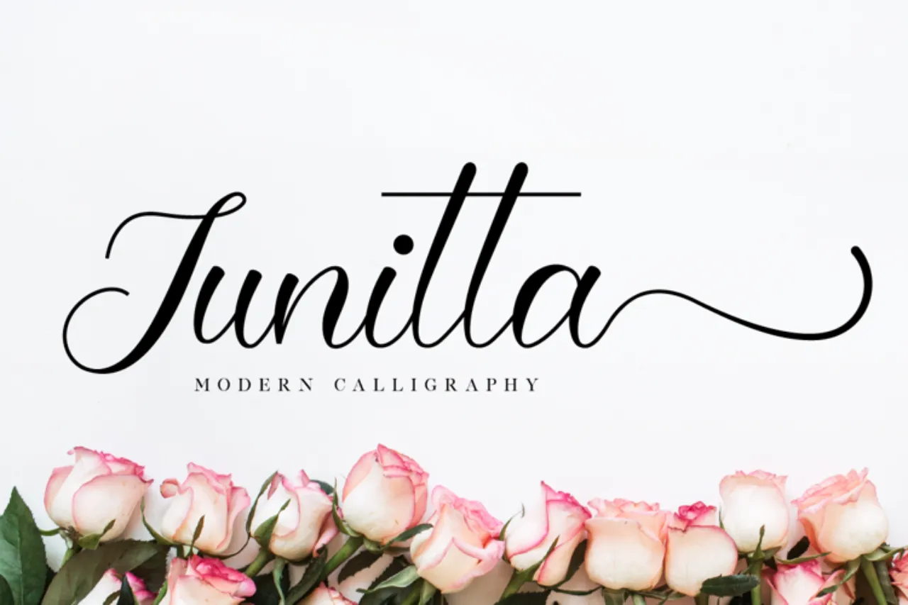 Font Junitta Calligraphy