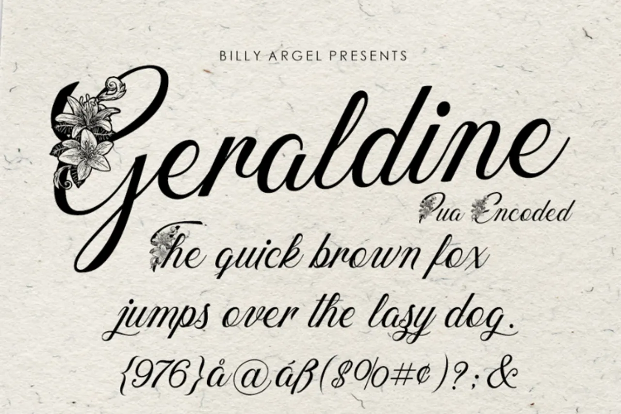 Font Sertifikat Geraldine