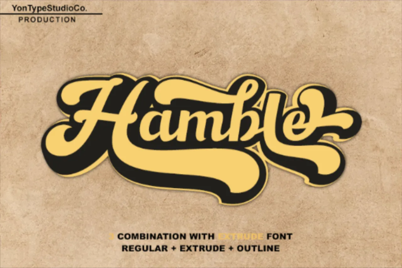 Font Hamble Poster