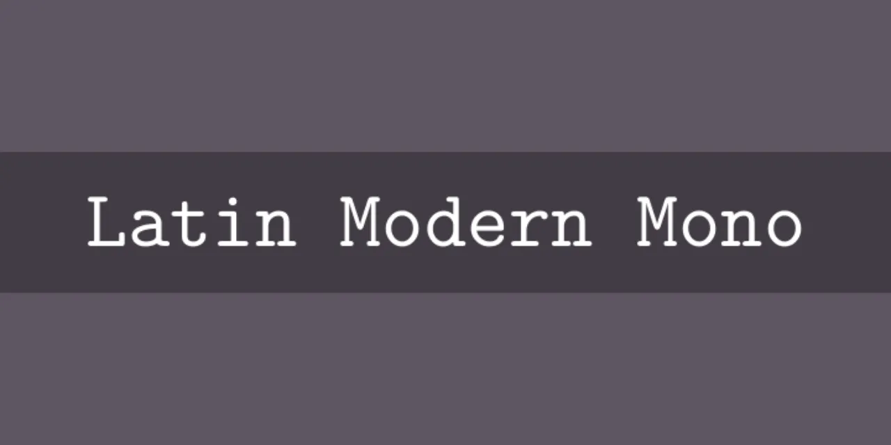Font Mesin Ketik Latin Modern Mono